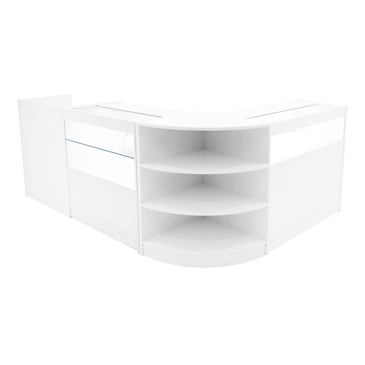 "EUROPA" Set med LED-belysta Butiksmoduler LM60 + B900 + C900 + TB60 – Vit