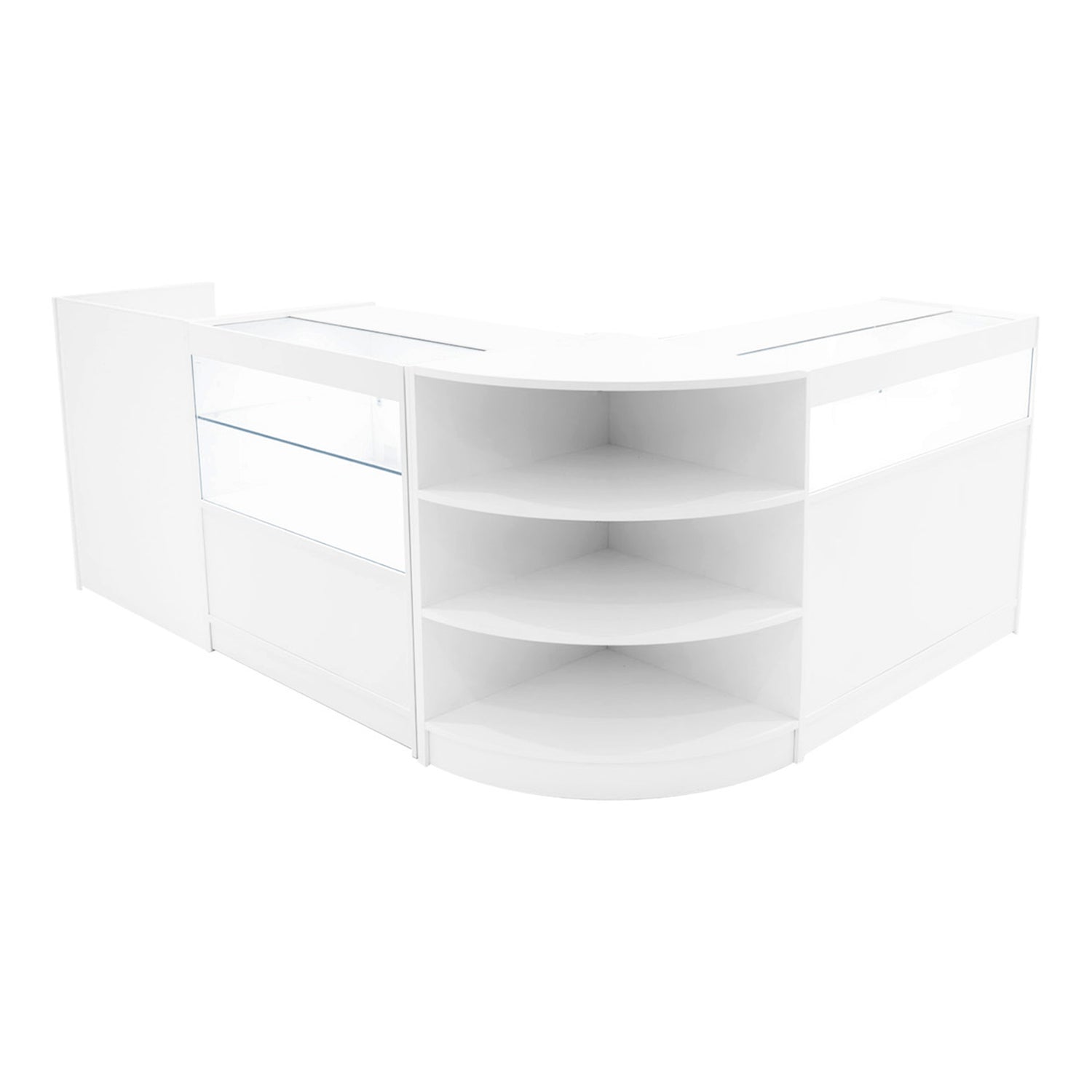 "EUROPA" Set med LED-belysta Butiksmoduler LM60 + B900 + C900 + TB60 – Vit