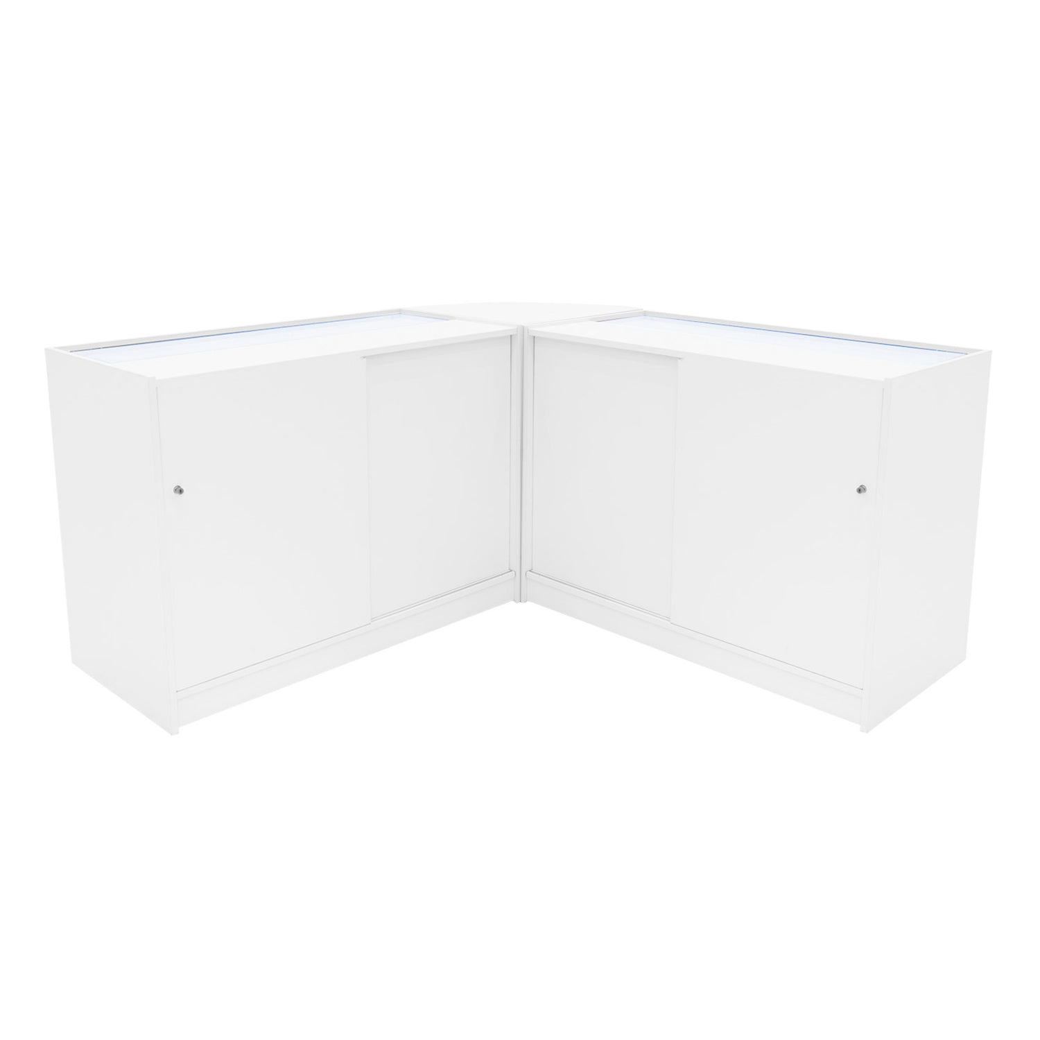 "IRIS" Set med LED-belysta Butiksmoduler CM60+ 2x B1200 – Vit