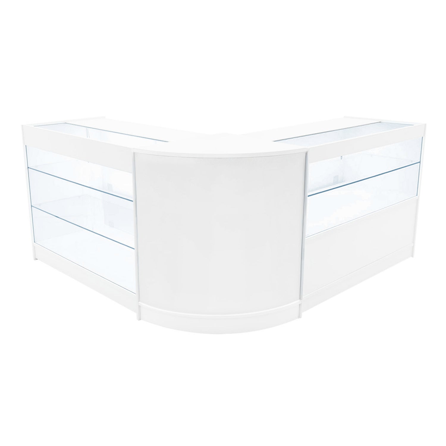 "HERA" Set med LED-belysta Butiksmoduler CM60+K1200+C1200 – Vit