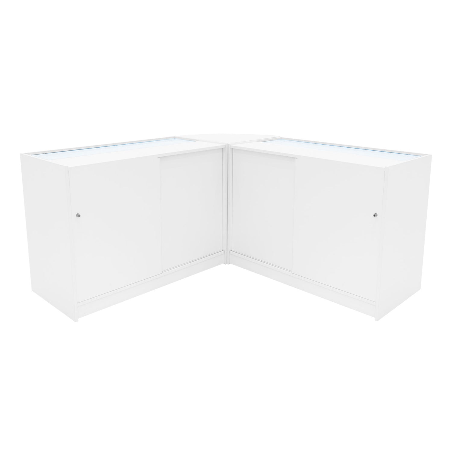 "HERA" Set med LED-belysta Butiksmoduler CM60+K1200+C1200 – Vit