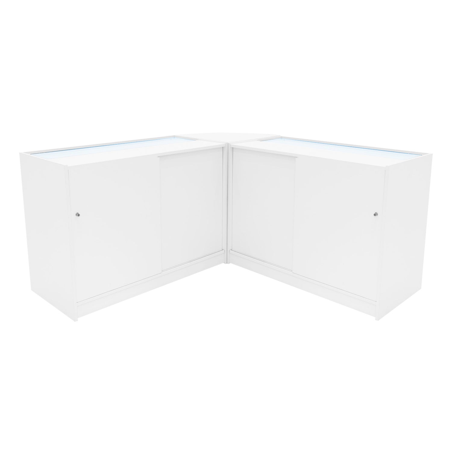 "TRITON" Set med LED-belysta Butiksmoduler CM60+K1200+B1200 – Vit