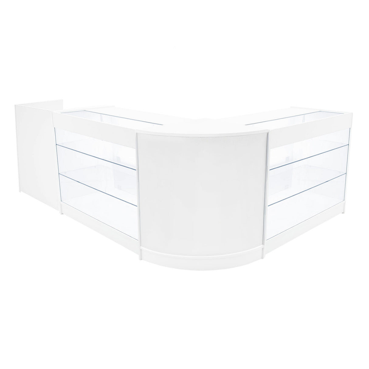 "ARIES" Set med LED-belysta Butiksmoduler CM60 + 2xK1200 + TB60 – Vit