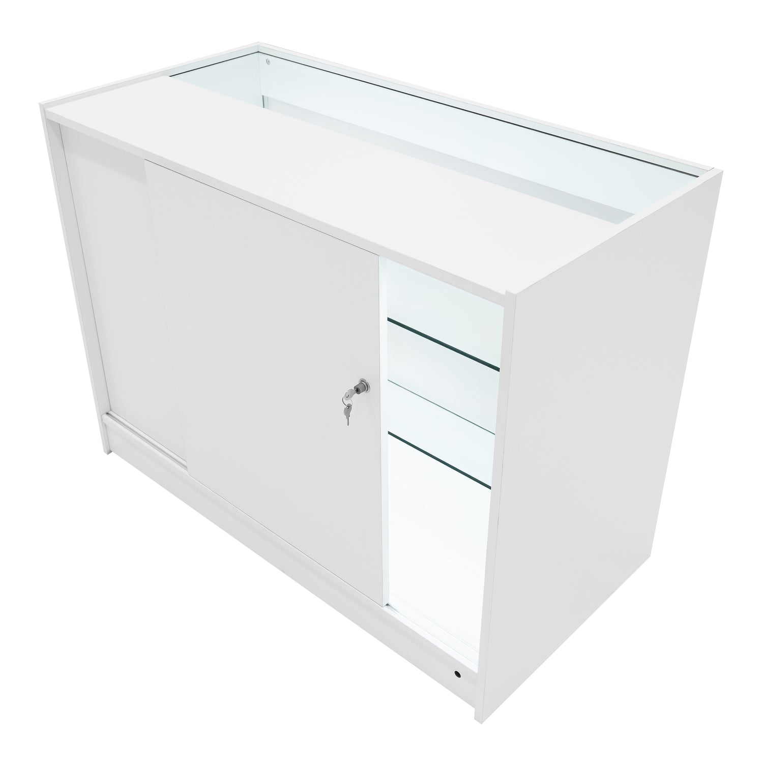 "ARIES" Set med LED-belysta Butiksmoduler CM60 + 2xK1200 + TB60 – Vit