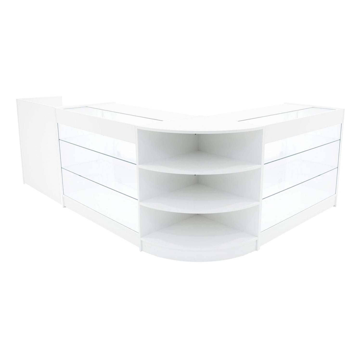 "ASTRO" Set med LED-belysta Butiksmoduler LM60 + 2xK1200 + TB60 – Vit