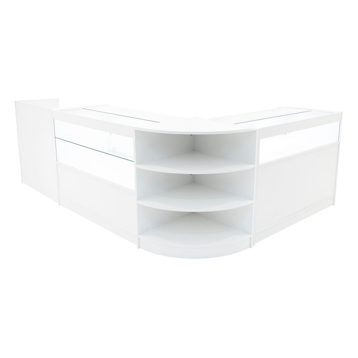 "EUROPA" Set med LED-belysta Butiksmoduler LM60 + B1200 + C1200 + TB60 – Vit