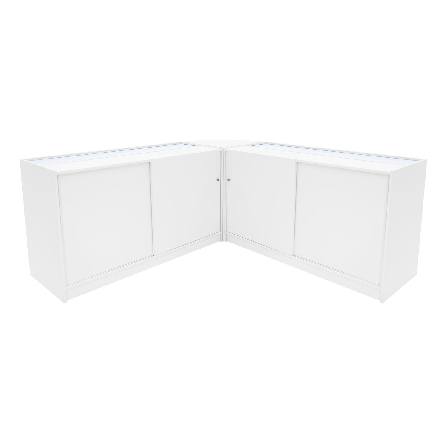 "IRIS" Set med LED-belysta Butiksmoduler CM60+ 2x B1500 – Vit