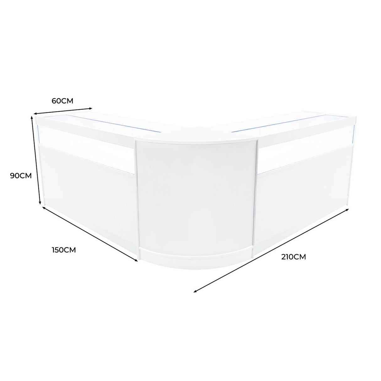 "IRIS" Set med LED-belysta Butiksmoduler CM60+ 2x B1500 – Vit