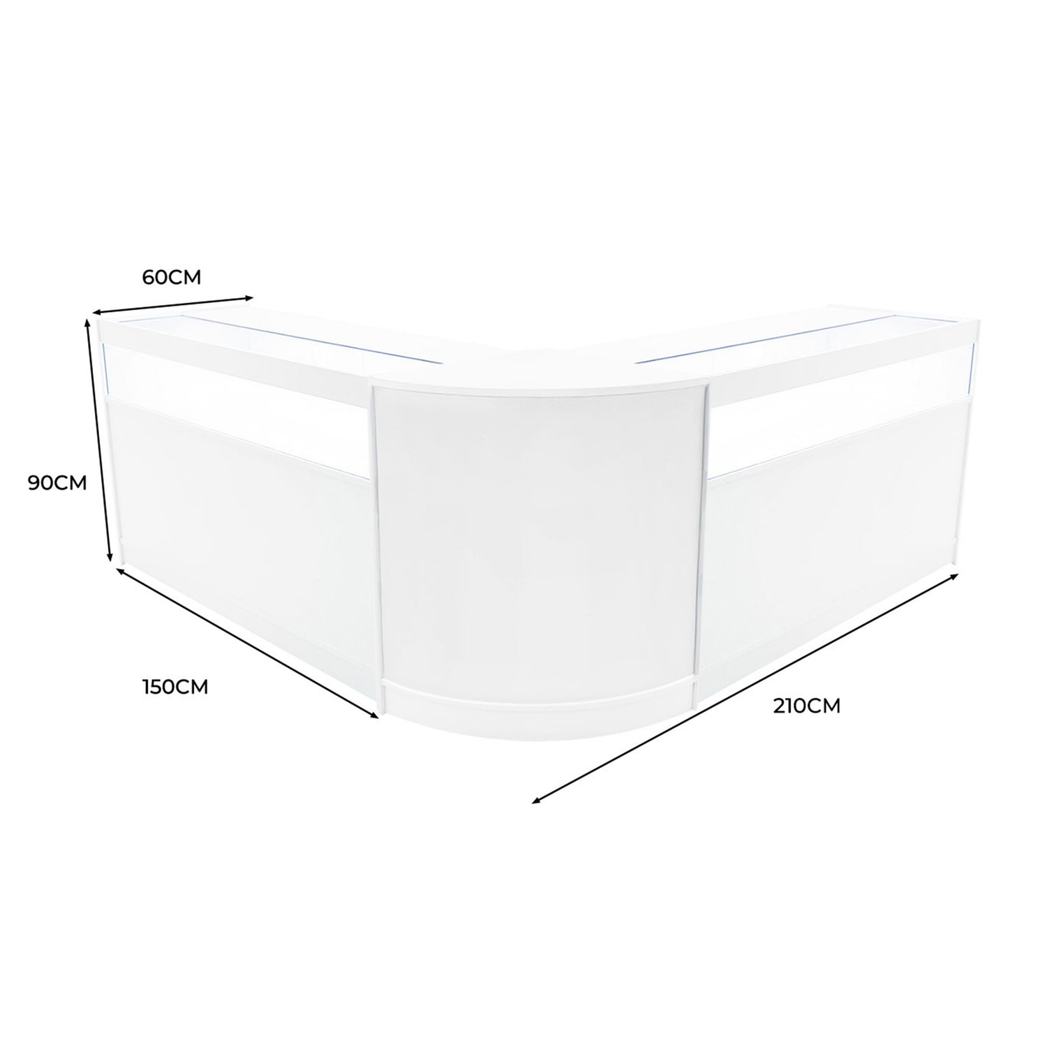 "IRIS" Set med LED-belysta Butiksmoduler CM60+ 2x B1500 – Vit