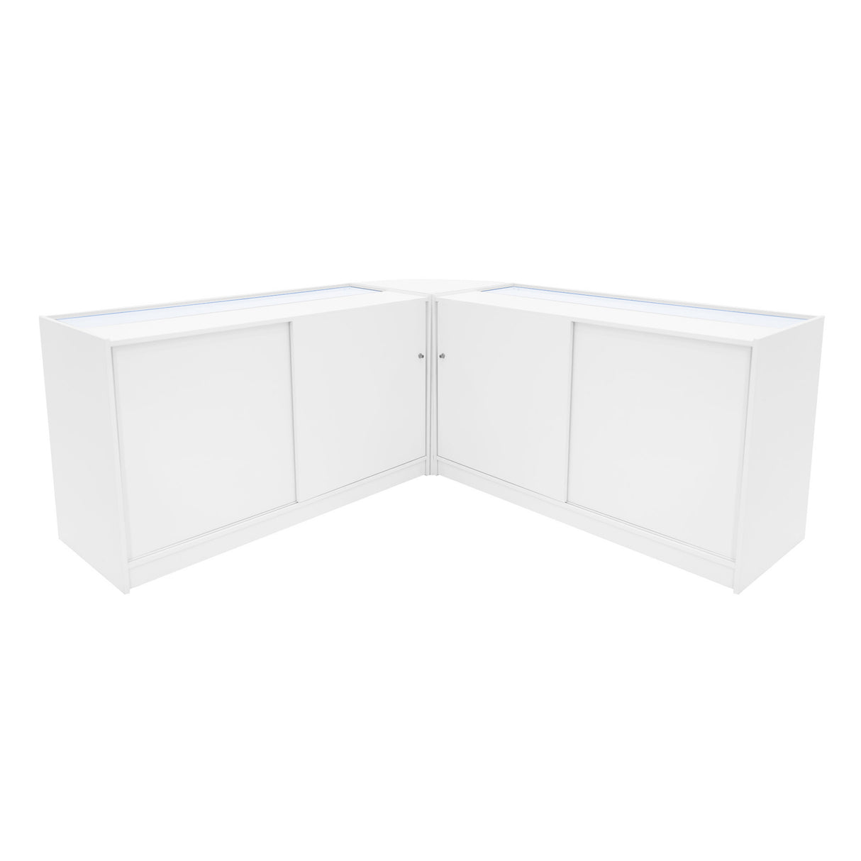 "HELIOS" Set med LED-belysta Butiksmoduler CM60+ 2x K1500 – Vit