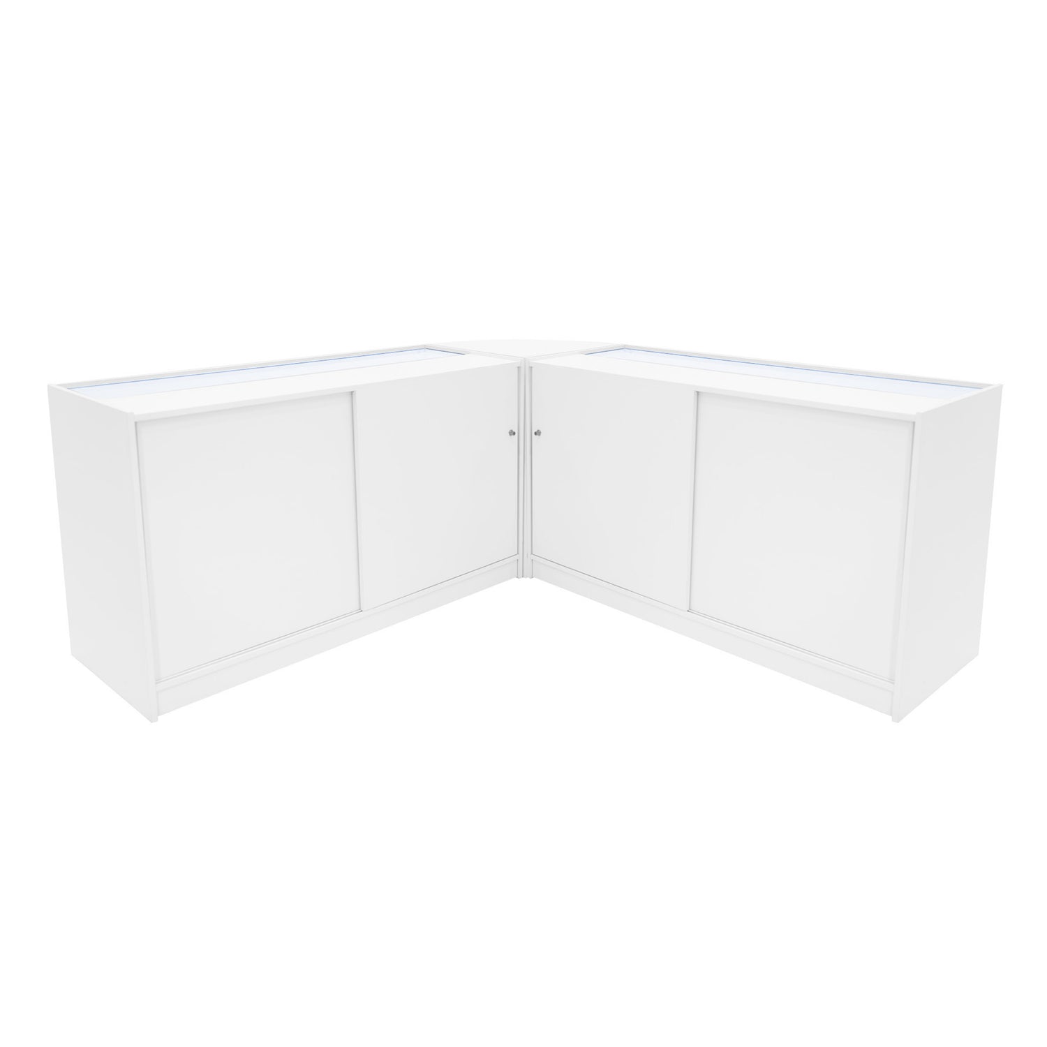 "HELIOS" Set med LED-belysta Butiksmoduler CM60+ 2x K1500 – Vit
