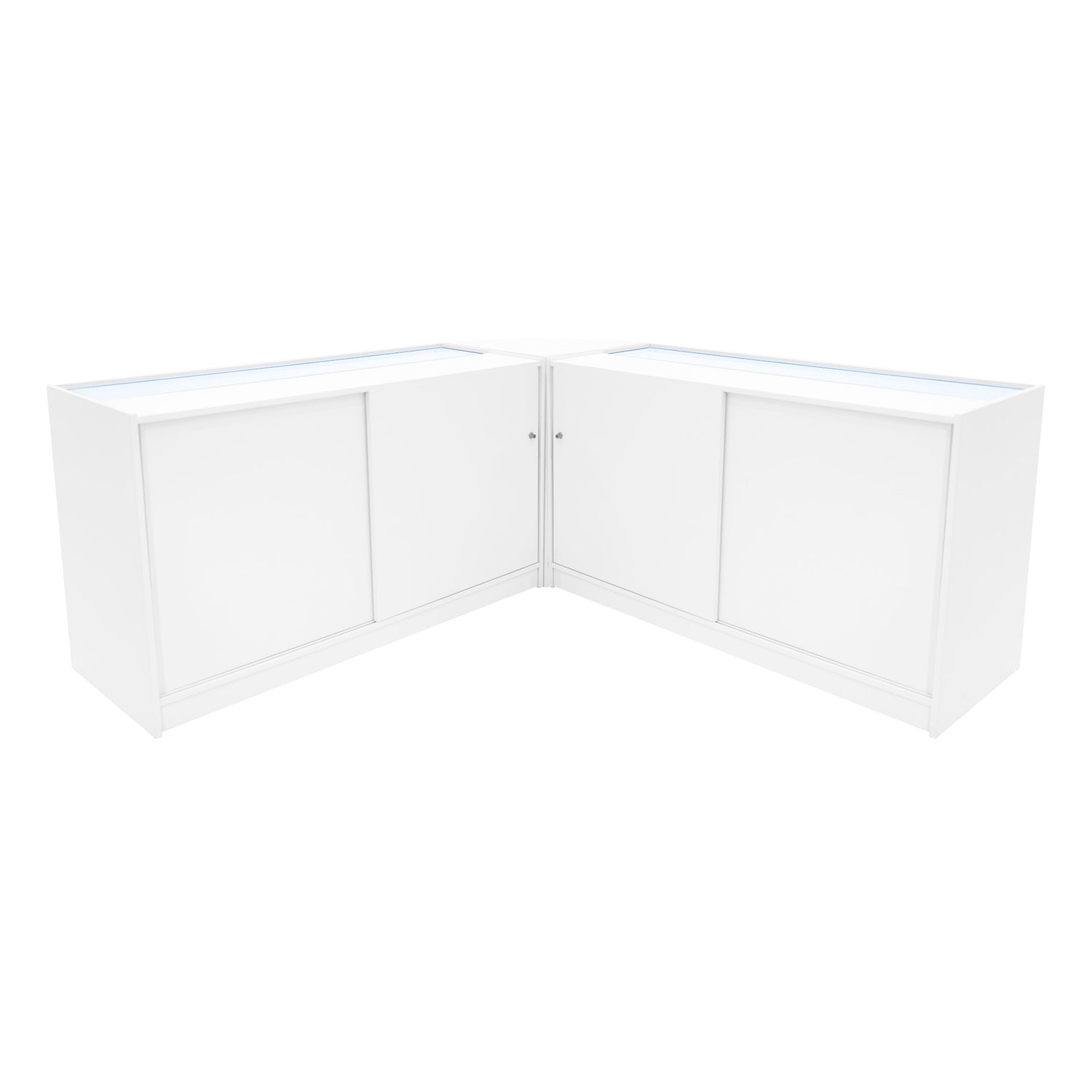 "TRITON" Set med LED-belysta Butiksmoduler CM60+K1500+B1500 – Vit