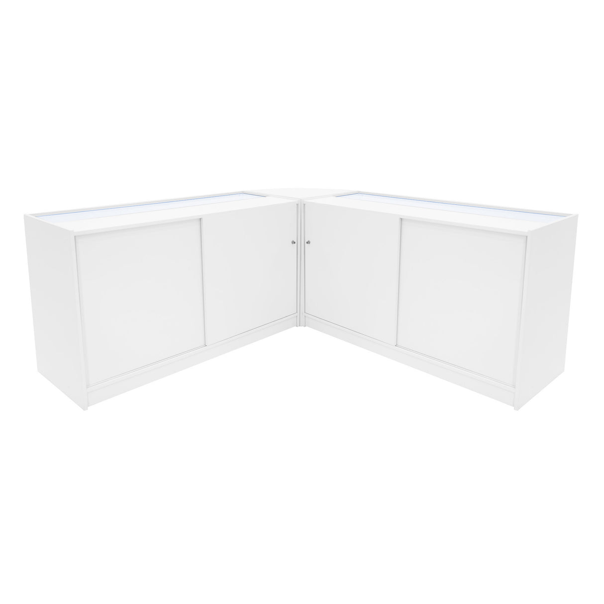 "HERA" Set med LED-belysta Butiksmoduler CM60+K1500+C1500 – Vit