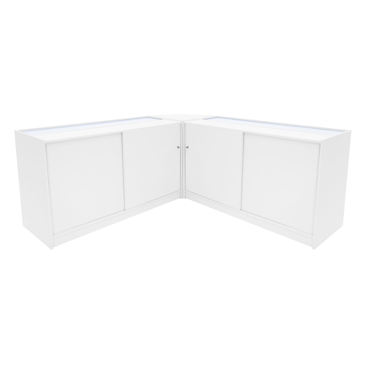 "HERA" Set med LED-belysta Butiksmoduler CM60+K1500+C1500 – Vit