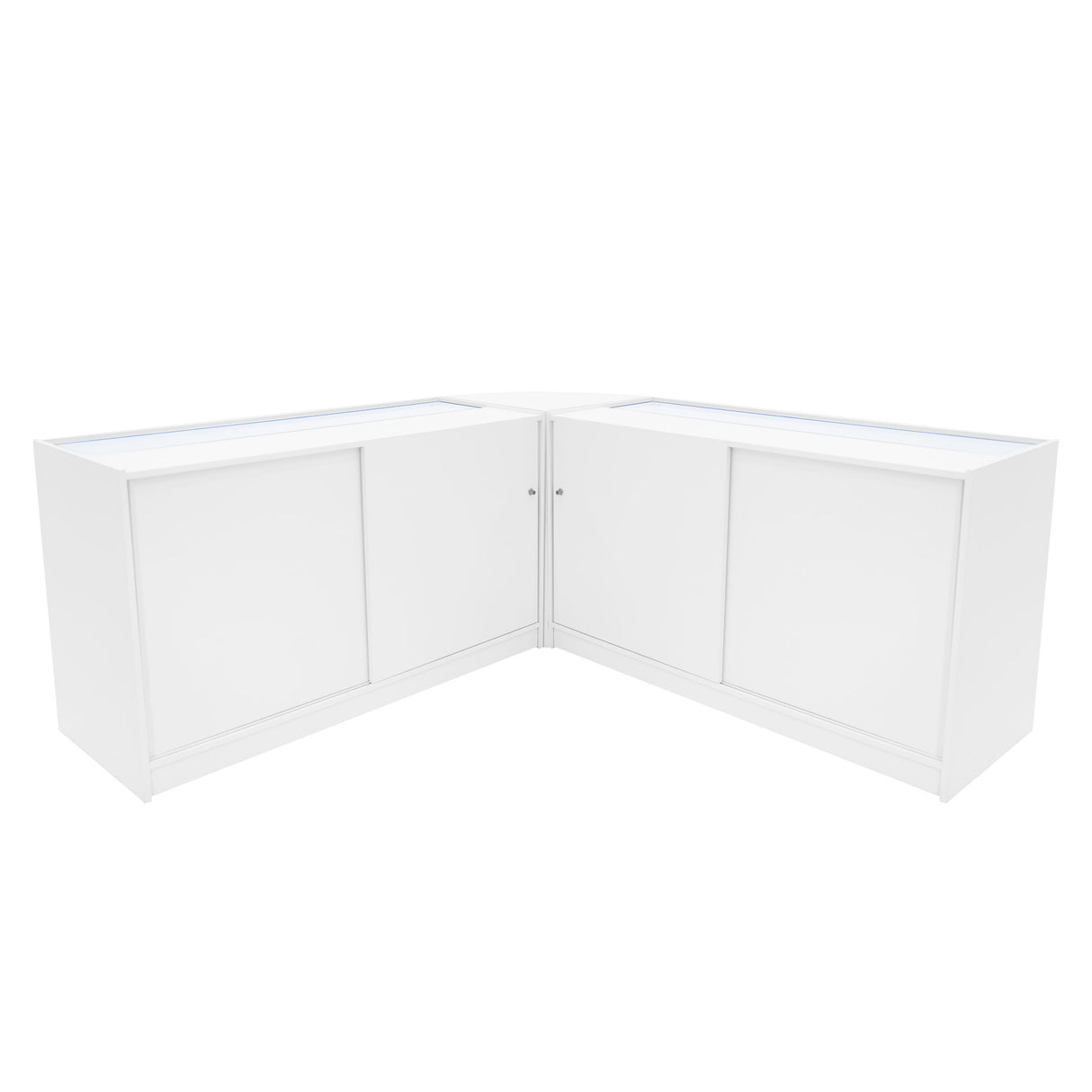 "THESEUS" Set med LED-belysta Butiksmoduler LM60+ 2x B1500 – Vit