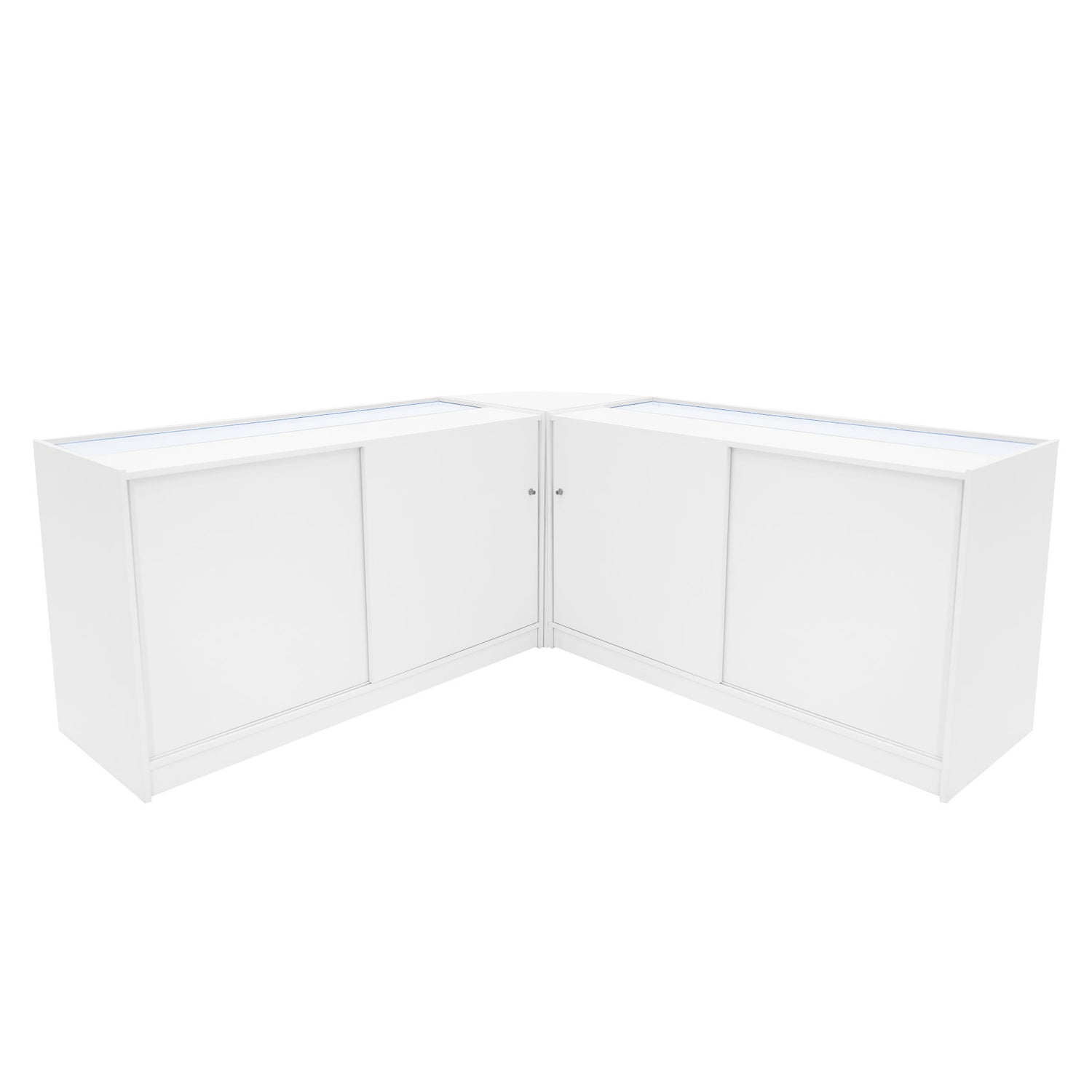 "THESEUS" Set med LED-belysta Butiksmoduler LM60+ 2x B1500 – Vit