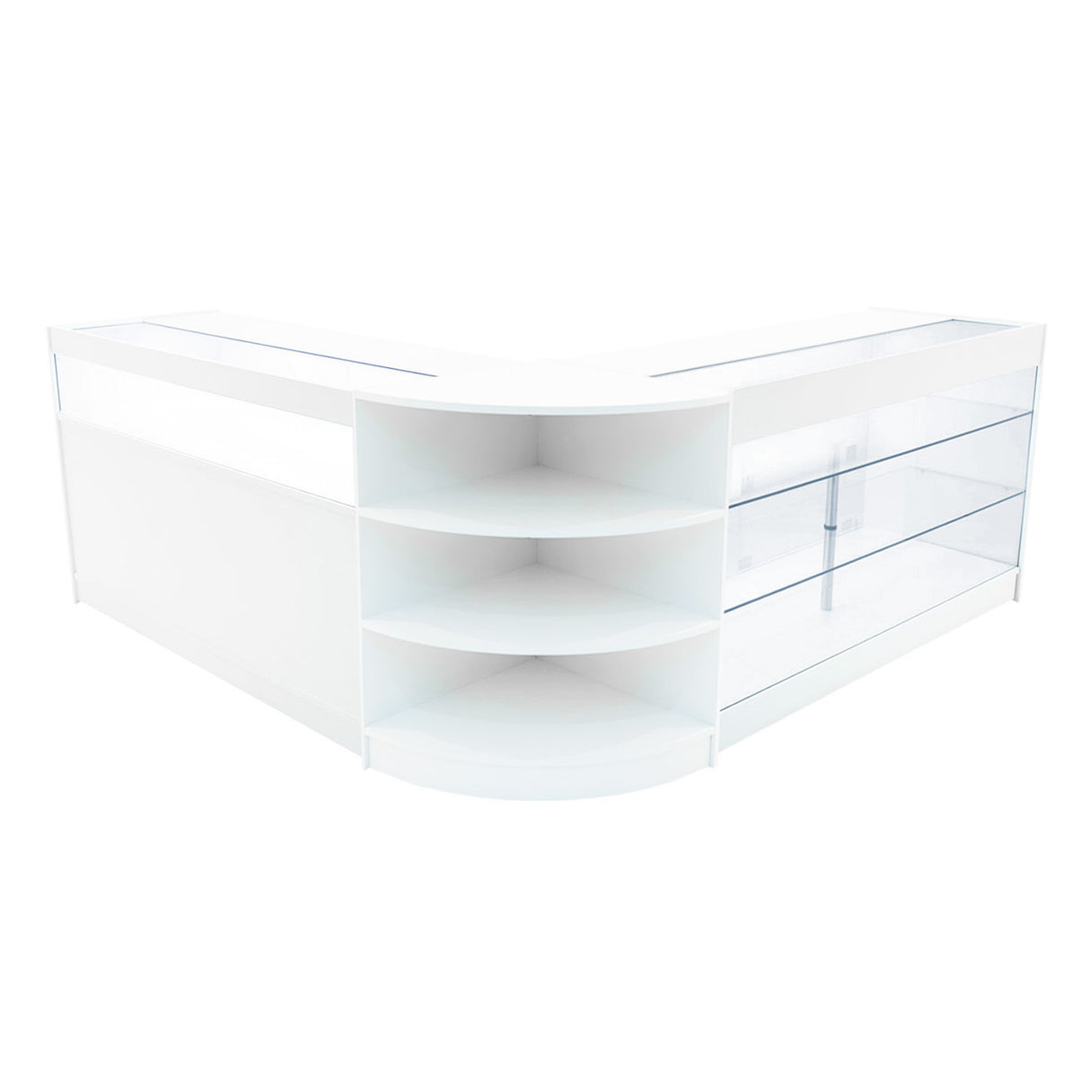 "DEMETER" Set med LED-belysta Butiksmoduler LM60+K1500+B1500 – Vit