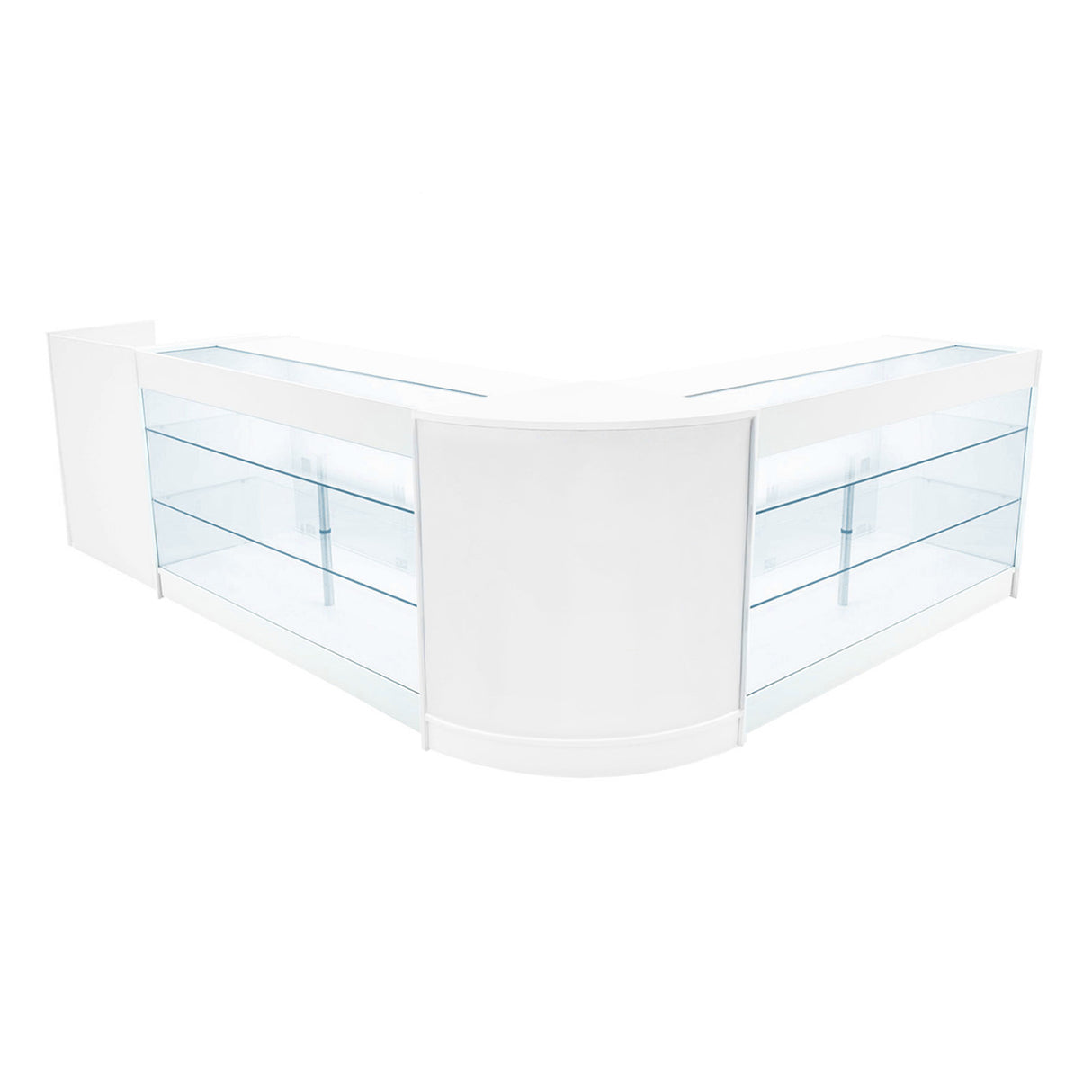 "ARIES" Set med LED-belysta Butiksmoduler CM60 + 2xK1500 + TB60 – Vit
