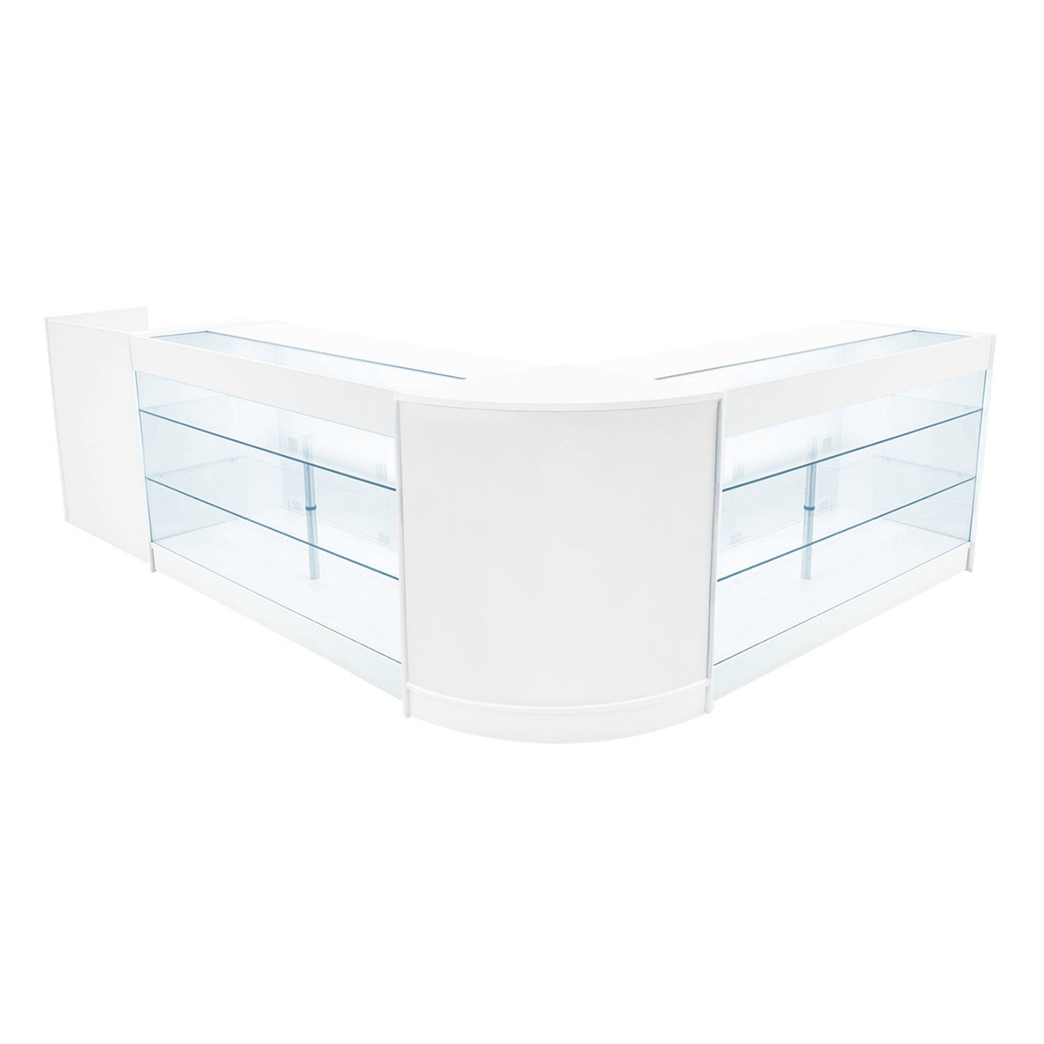"ARIES" Set med LED-belysta Butiksmoduler CM60 + 2xK1500 + TB60 – Vit