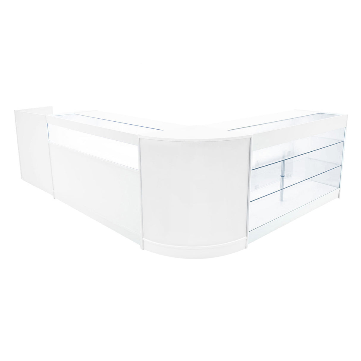 "POLARIS" Set med LED-belysta Butiksmoduler CM60 + B1500 + K1500 + TB60 – Vit