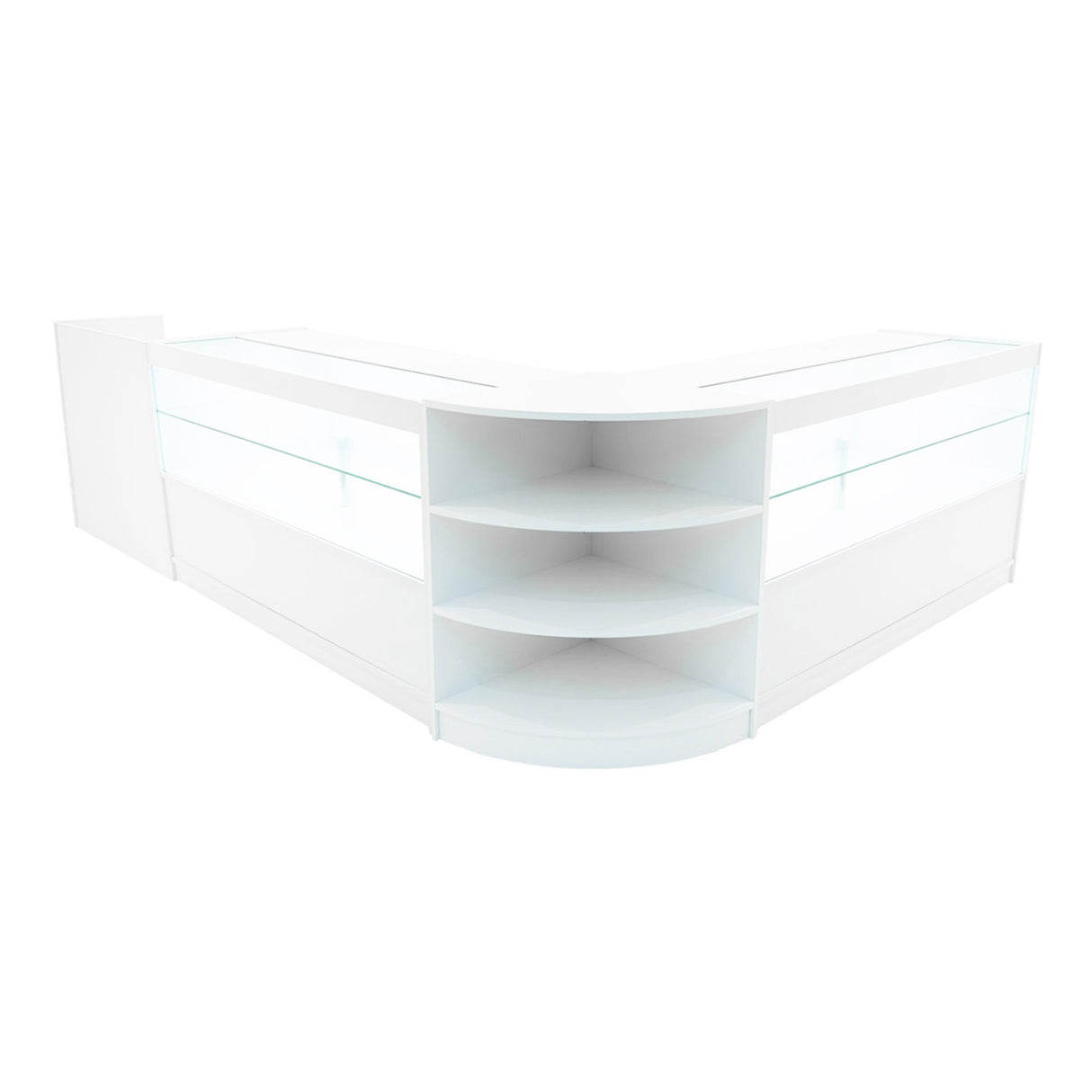 "ECLIPSE" Set med LED-belysta Butiksmoduler LM60 + 2xC1500 + TB60 – Vit