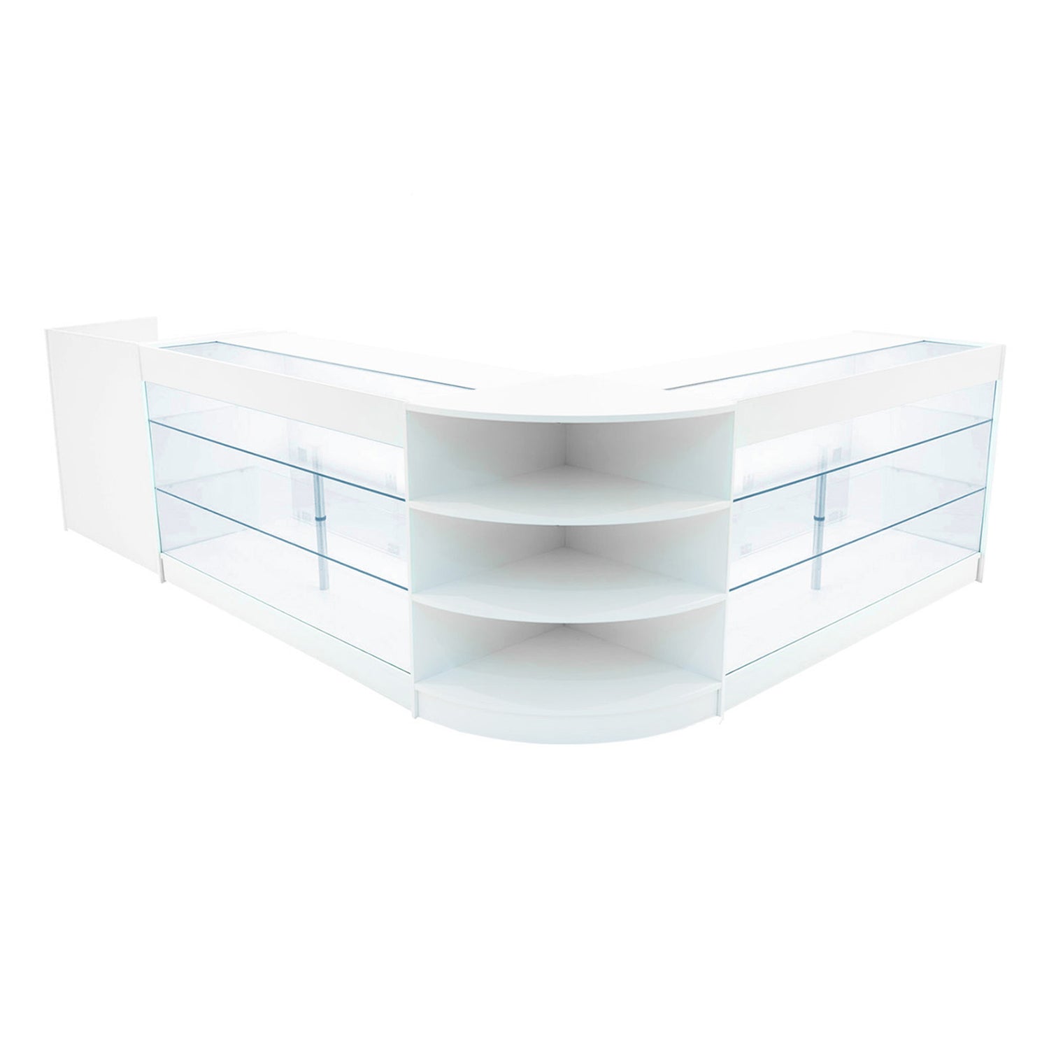 "ASTRO" Set med LED-belysta Butiksmoduler LM60 + 2xK1500 + TB60 – Vit