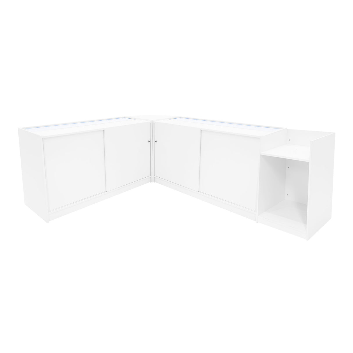 "ASTRO" Set med LED-belysta Butiksmoduler LM60 + 2xK1500 + TB60 – Vit