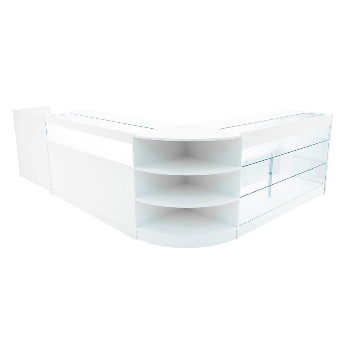"HYPERION" Set med LED-belysta Butiksmoduler LM60 + B1500 + K1500 + TB60 – Vit