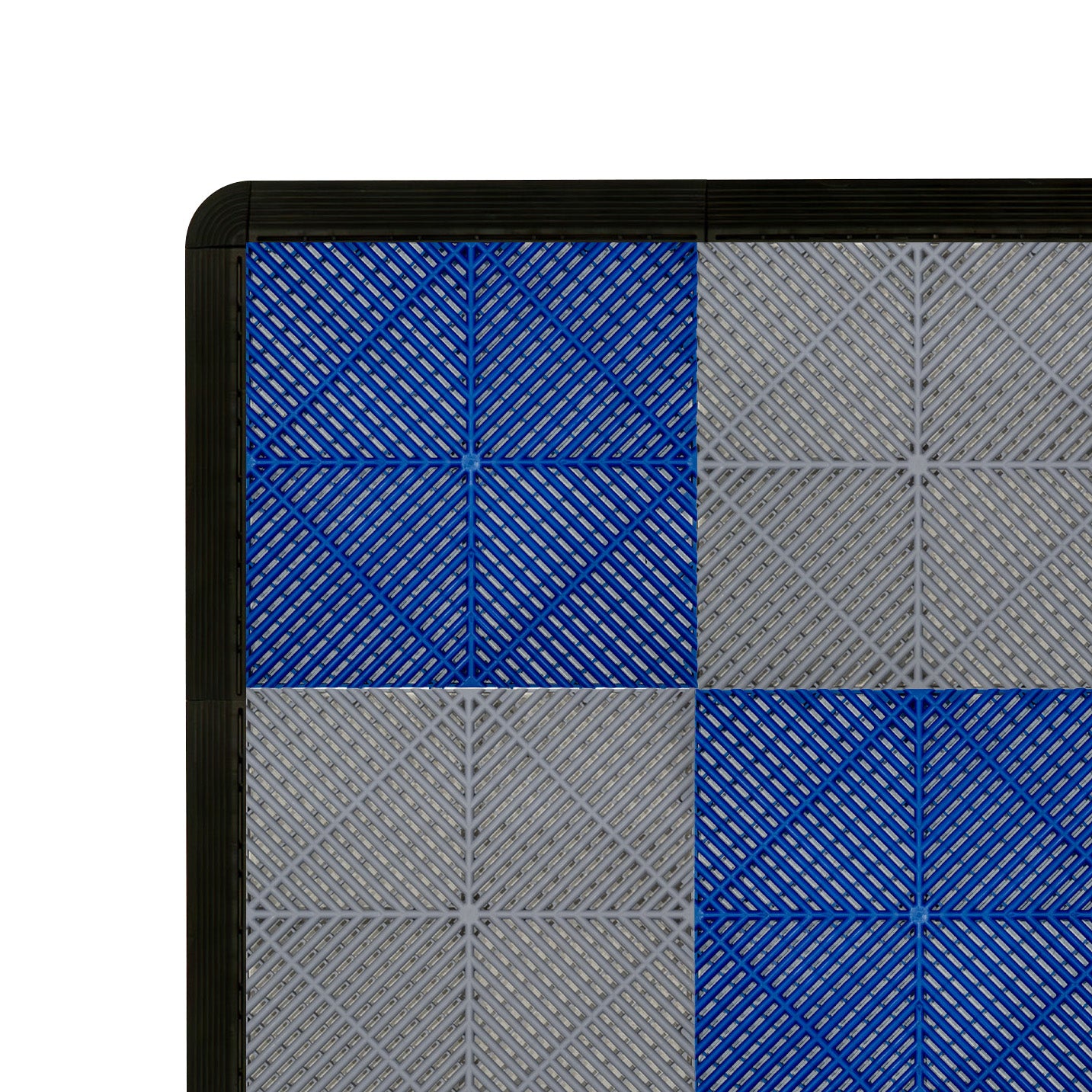Polypropenplattor med ventilationskanaler (240 enheter) och kanter - Grå (120) och Blå (120)
