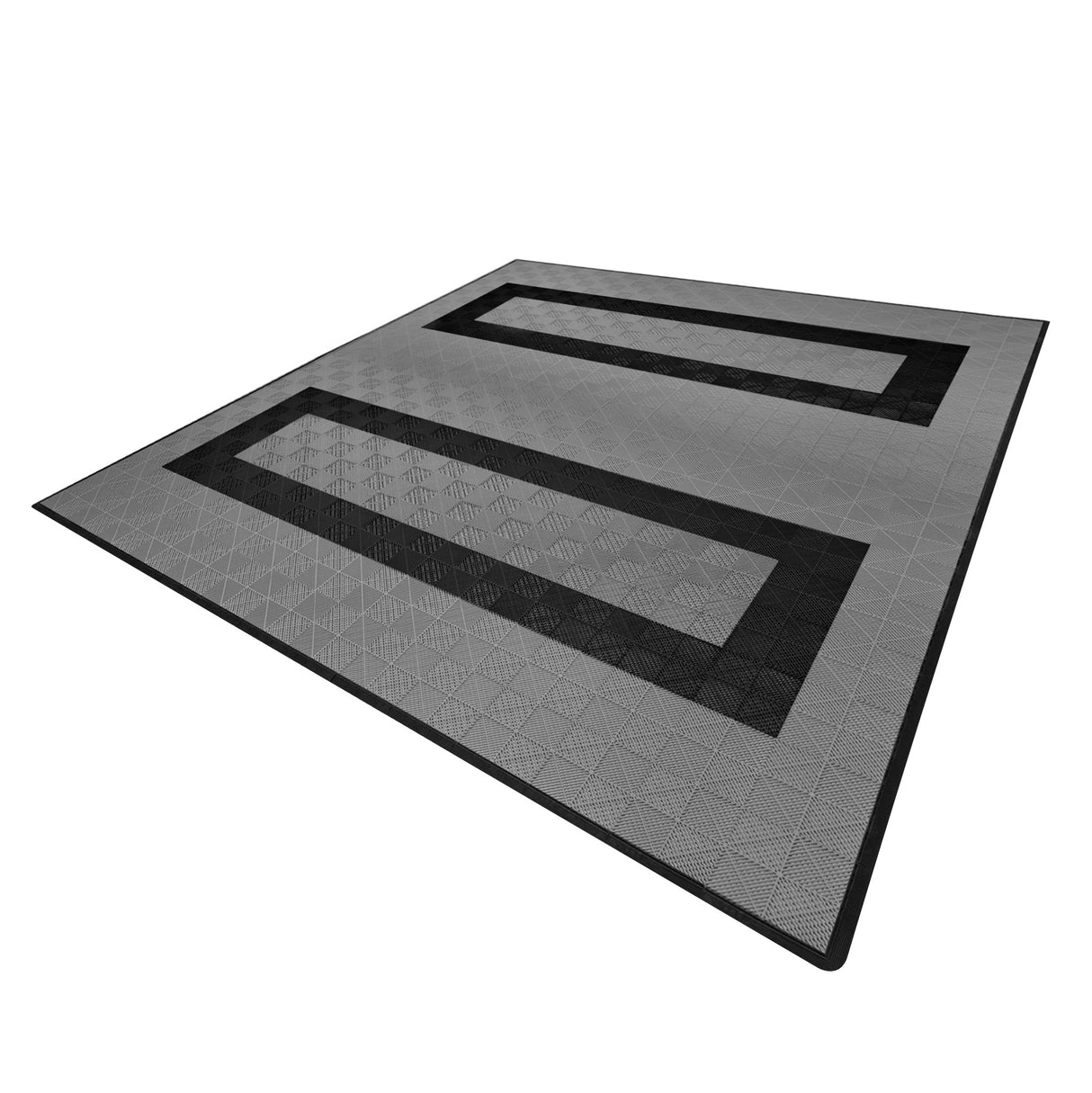 Polypropenplattor med ventilationskanaler (225enheter) och kanter - Grå (165) och Svart (60)