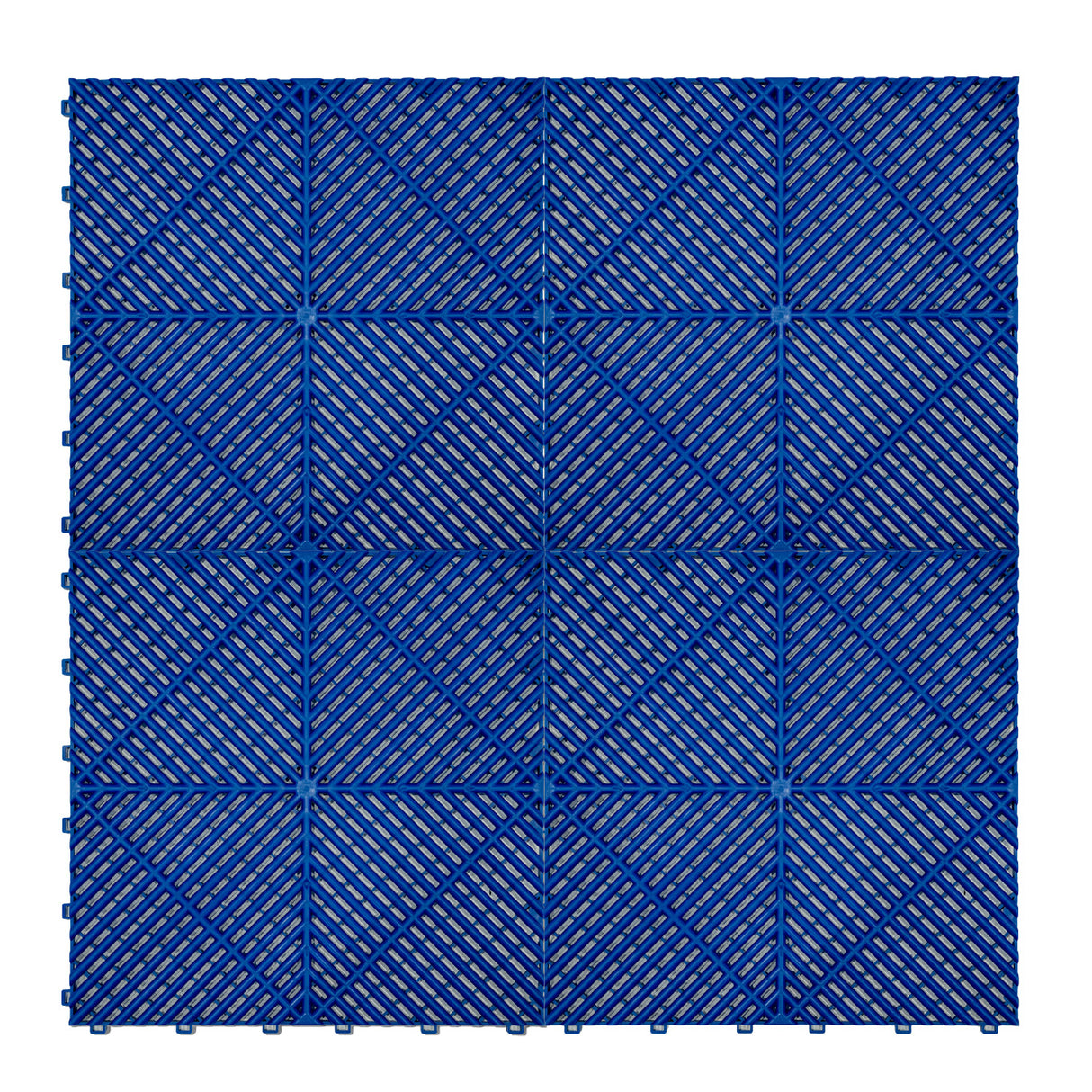 Polypropenplattor med ventilationskanaler (120 enheter) och kanter - Blå+ Hexagonal LED-taklampa