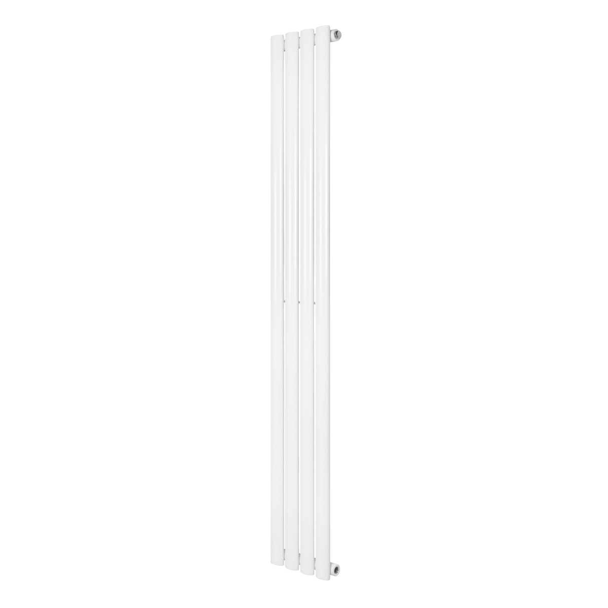 Oval enkelpelarradiator i vit färg, 1600 x 240 mm, med släta ytor och en modern, minimalistisk design som passar alla rum
