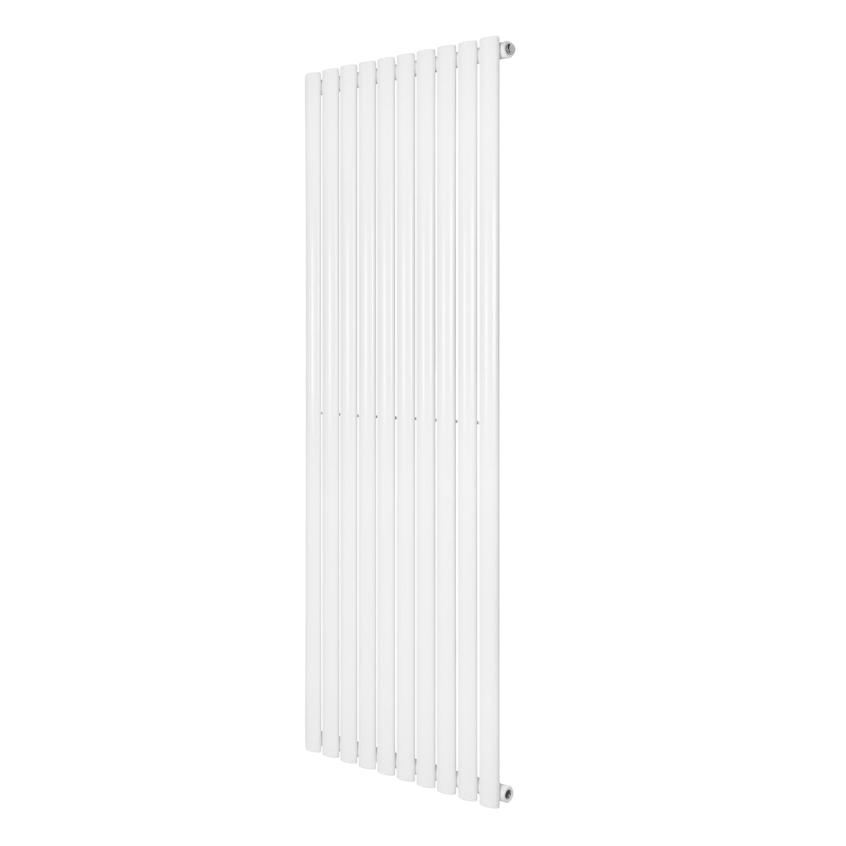 Oval enkelpelarradiator i vit färg, 1600 x 600 mm, med släta, moderna linjer och en stilren, minimalistisk design som passar alla rum