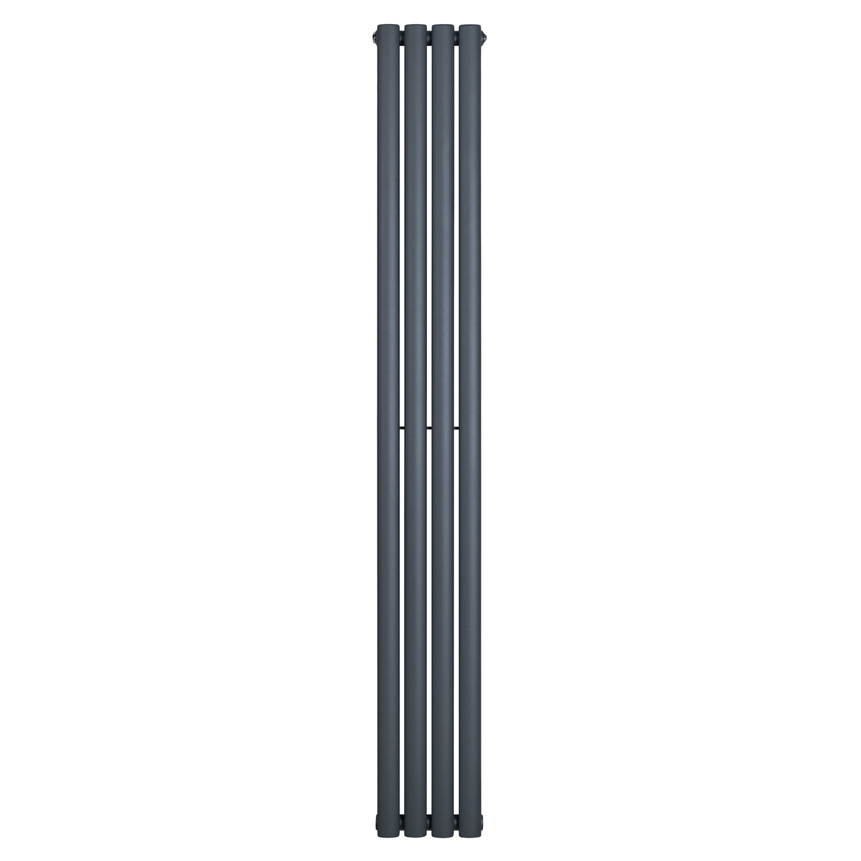 Oval enkelpelarradiator i antracitgrå, 1800 x 240 mm, med släta ytor och en modern, minimalistisk design som passar i alla rum