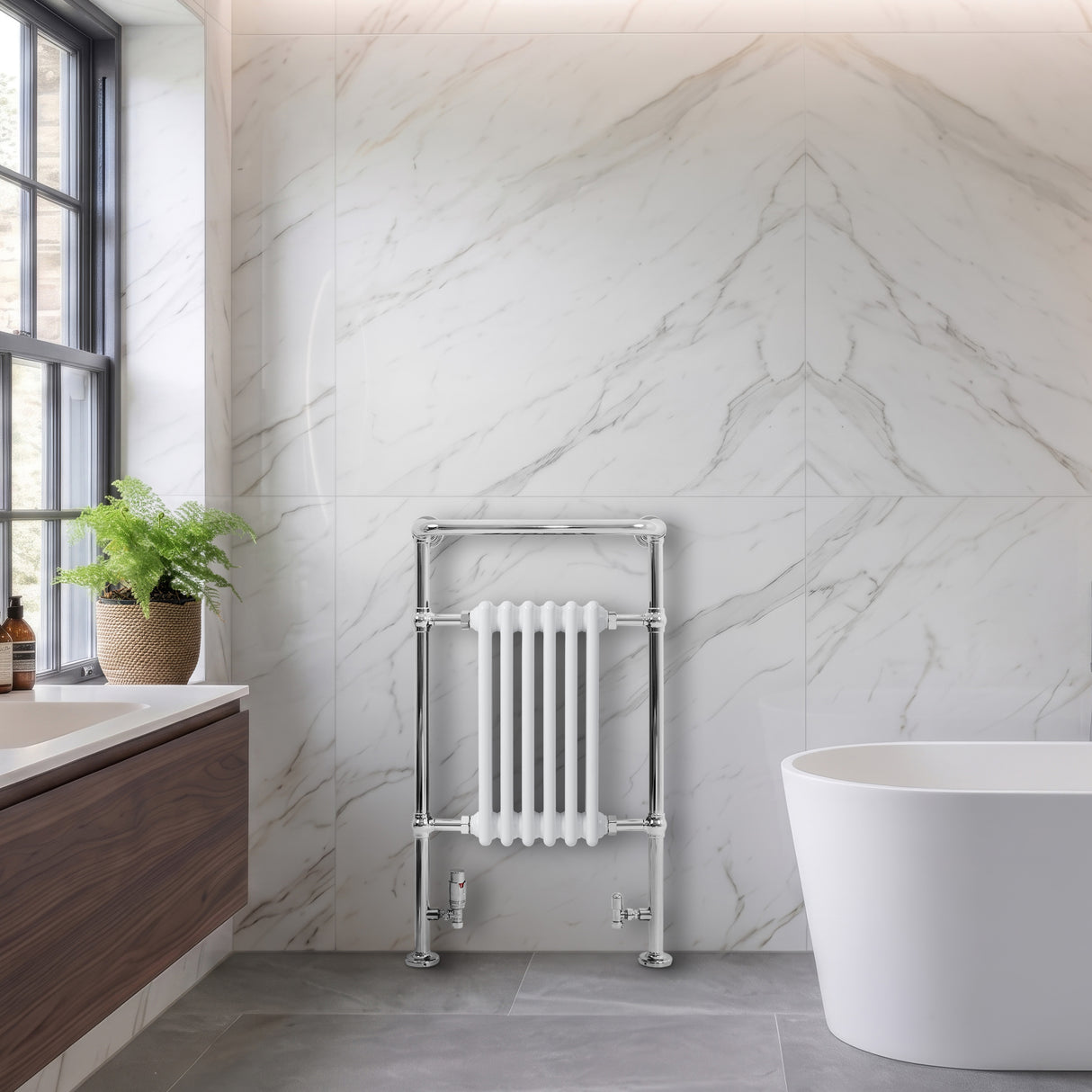 Traditionell Handdukstork – 950mm x 570mm – Vit