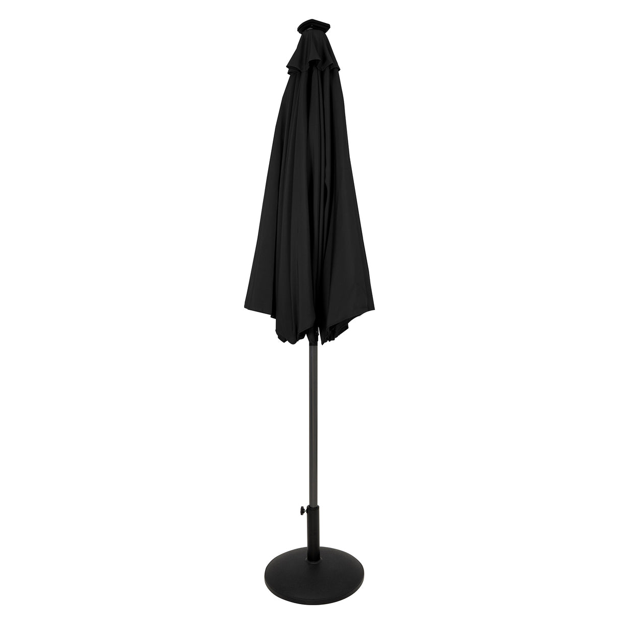 Lutbart LED-Parasoll 2,7 m med Fot – Svart