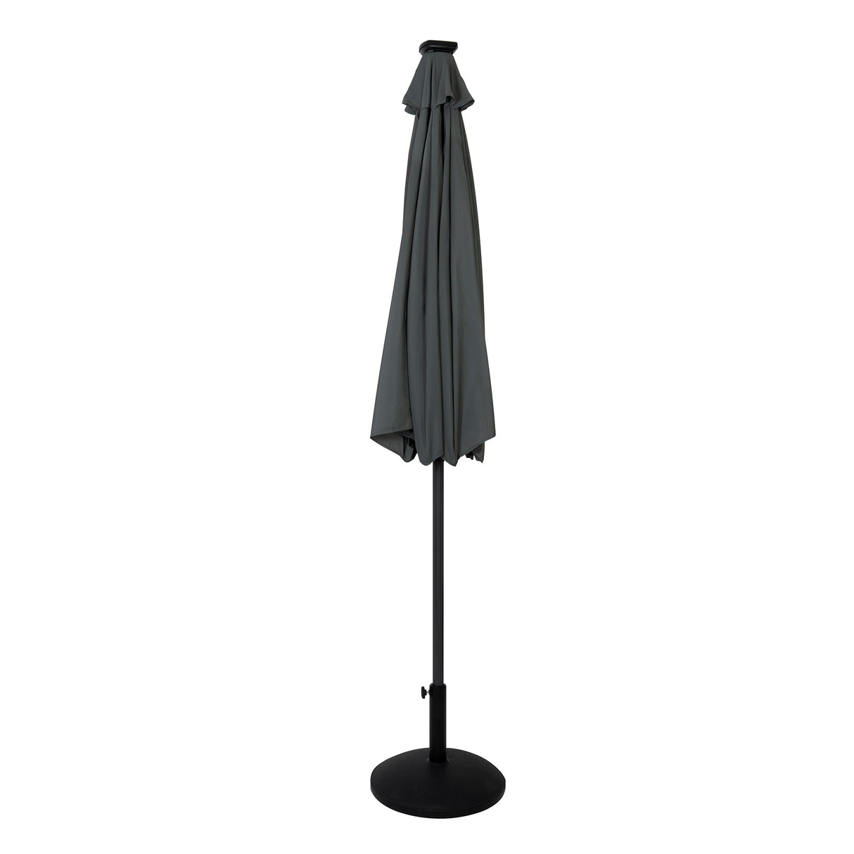 Lutbart LED-Parasoll 2,7 m med Fot – Grå