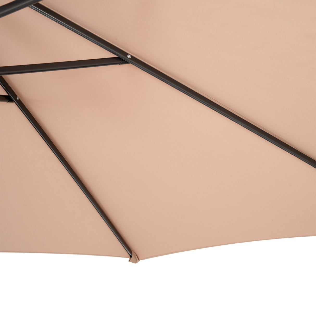 Hängparasoll 3 m med Solfjädersfot – Beige