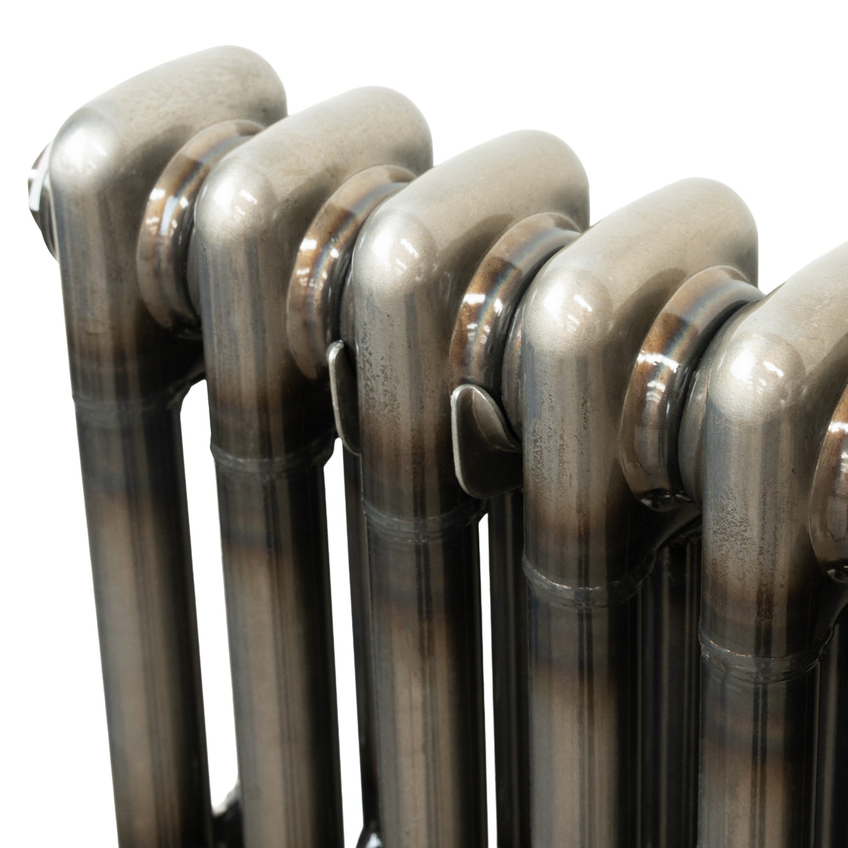 Traditionell 3-kolumnsradiator med ventiler – 1500 x 200 mm – Råmetall