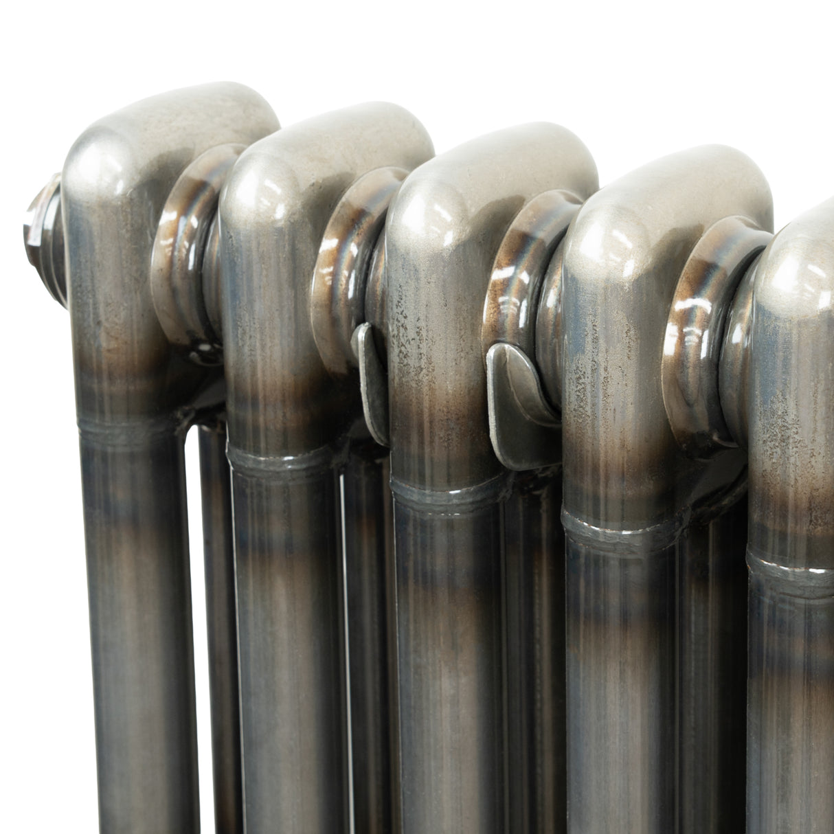 Traditionell 3-kolumnsradiator med ventiler – 1800 x 470 mm – Råmetall