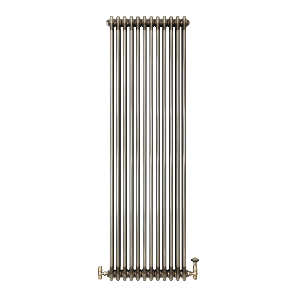 Traditionell 3-kolumnsradiator med ventiler – 1800 x 560 mm – Råmetall