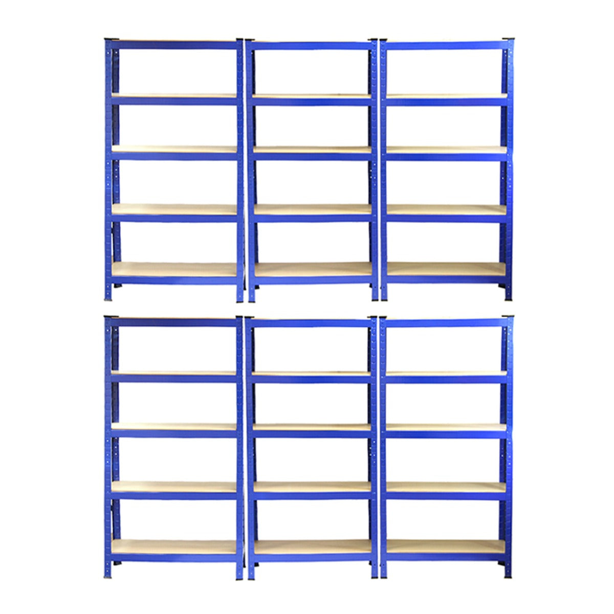 Monster Racking T-Rax Robusta Hyllor, Blå , 75 cm B, 30 cm D, Set om 6