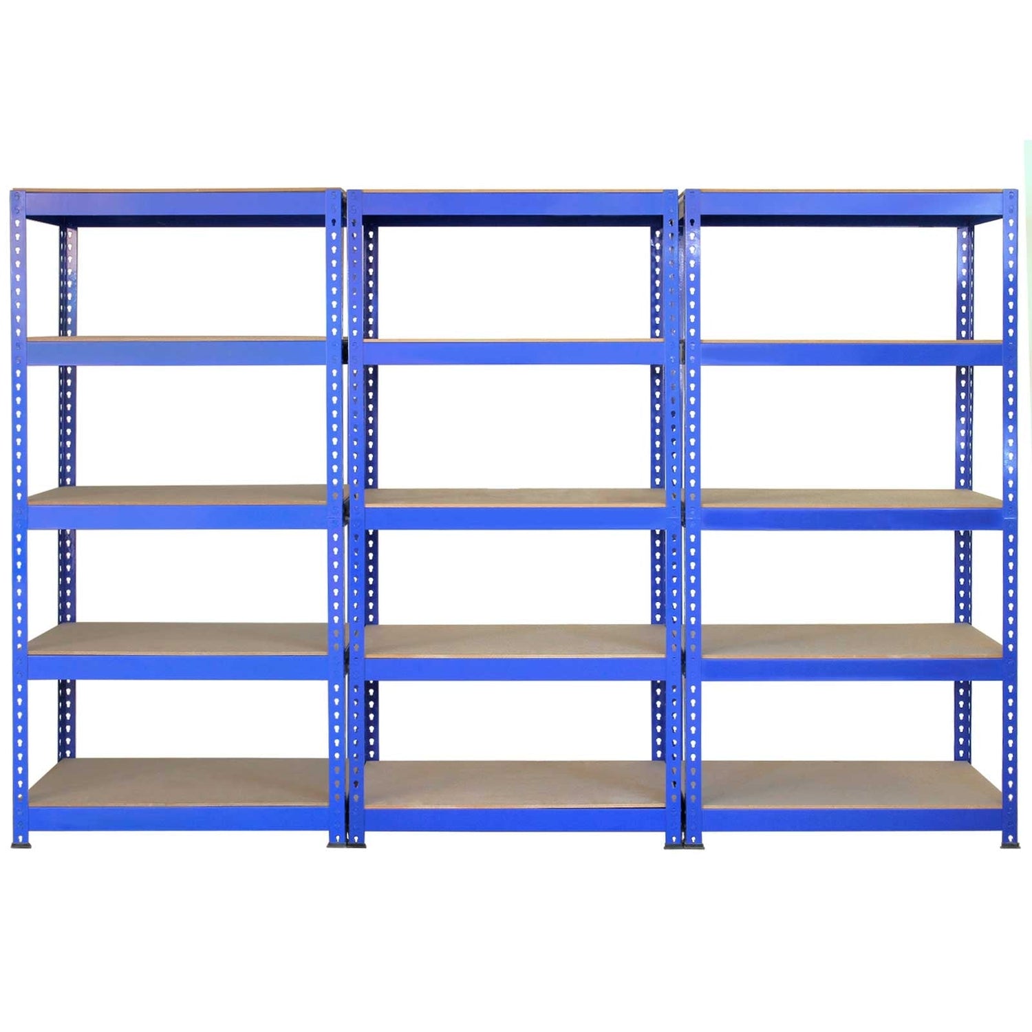 3 x Q-Rax Blå 120 x 50 x 180 cm & 2 x Hyllställ Blå 90 x 50 x 180 cm