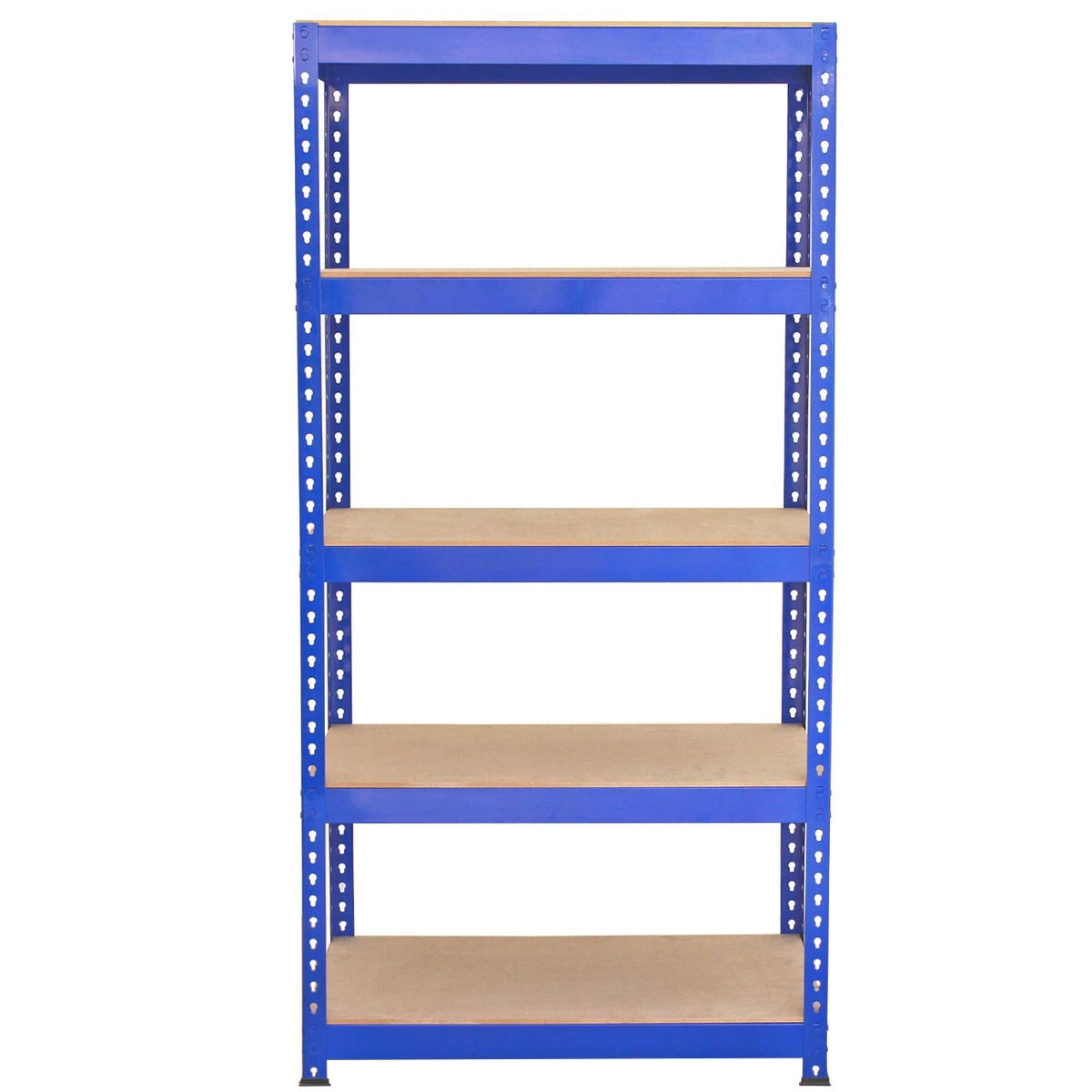 3 x 90cm Q-Rax Blå Metallhyllor & Arbetsbänk