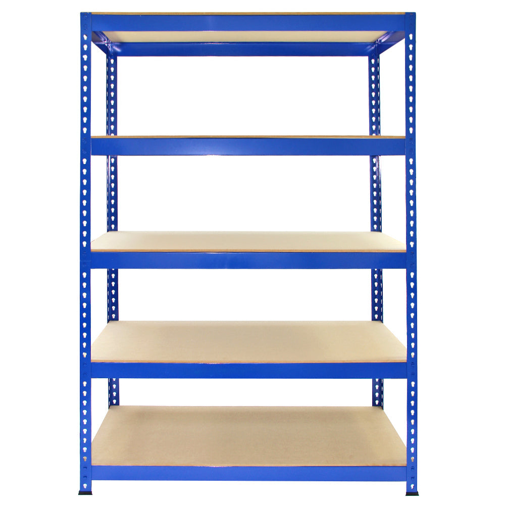 3 x Q-Rax Hyllsystem Blå 90 x 50 x 180cm + 2 x Hyllsystem Blå 120 x 50 x 180cm