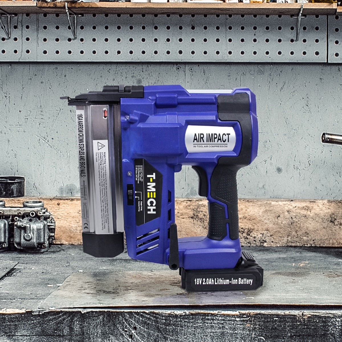 T-Mech Spik- och Häftpistol med Extra Batteri