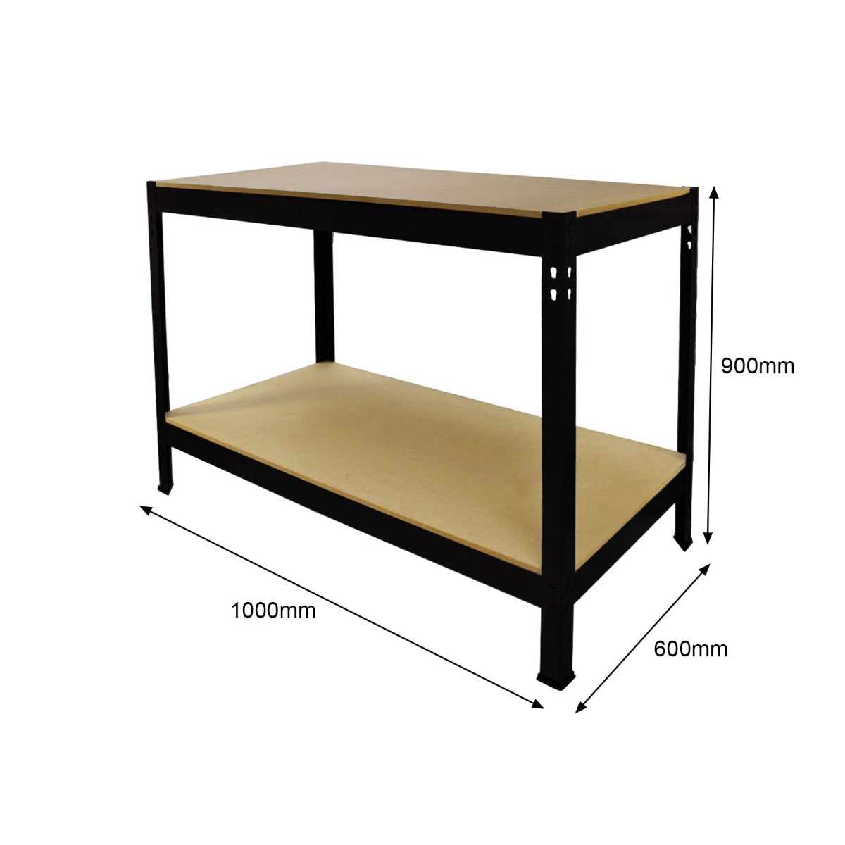 Q-Rax Svart Arbetsbänk 100cm