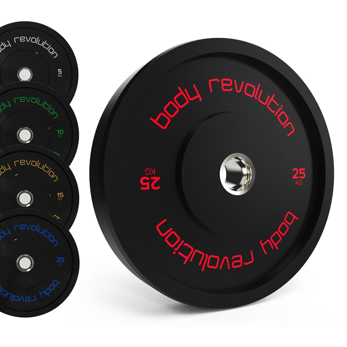 Body Revolution Olympiska Bumper Viktskivor (Svarta)
