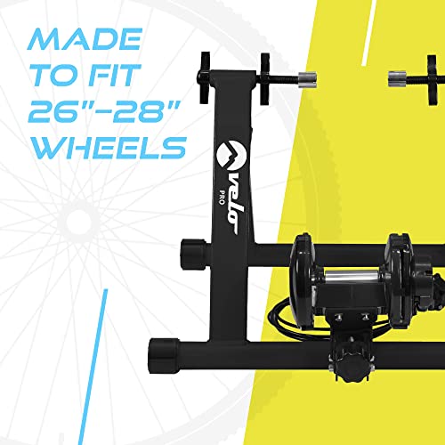 Velo Pro Turbo Trainer - Variabel Motstånd Magnetisk Inomhuscykeltränare för Landsvägscyklar & Mountainbikes