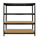 Q-Rax Svart Lagerhylla / Förvaringshylla - 160 cm (B) x 160 cm (H) x 60 cm (D)